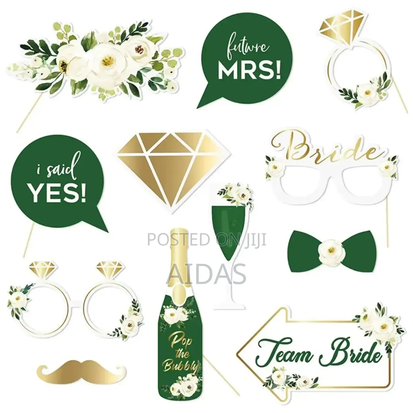 Bridal Party Props | Wedding Photo Booth Props