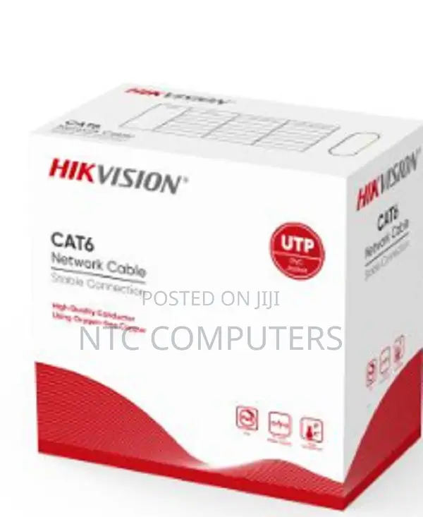 Hikvision Ds-1ln6u-Sc0 305 M Cat6 Utp (Solid Copper, 0.55 Mm, Orange)
