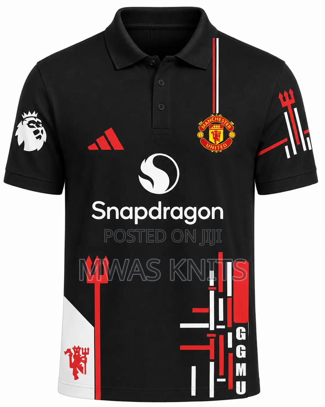 Manchester United Black Polo Jersey