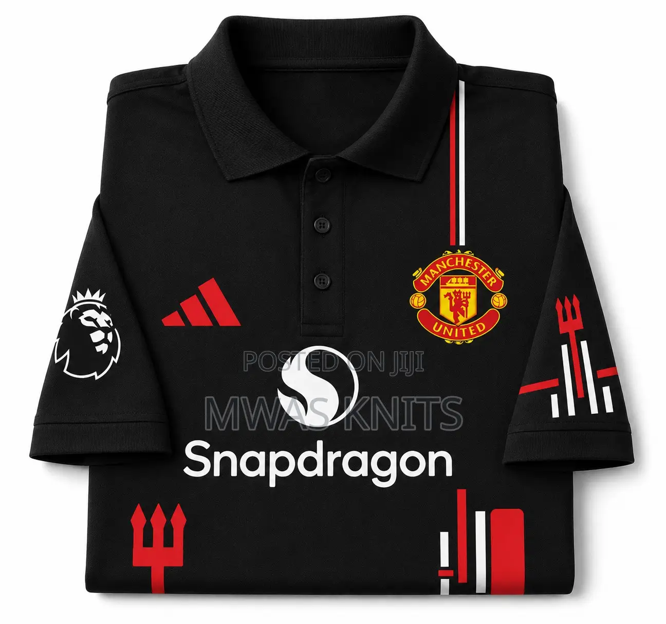 Manchester United Black Polo Jersey