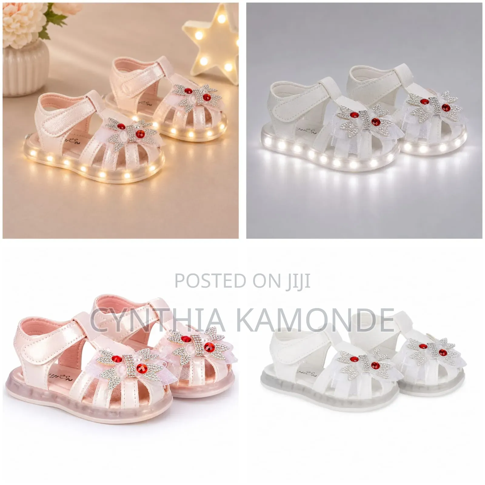 Pink White Kids Shoes