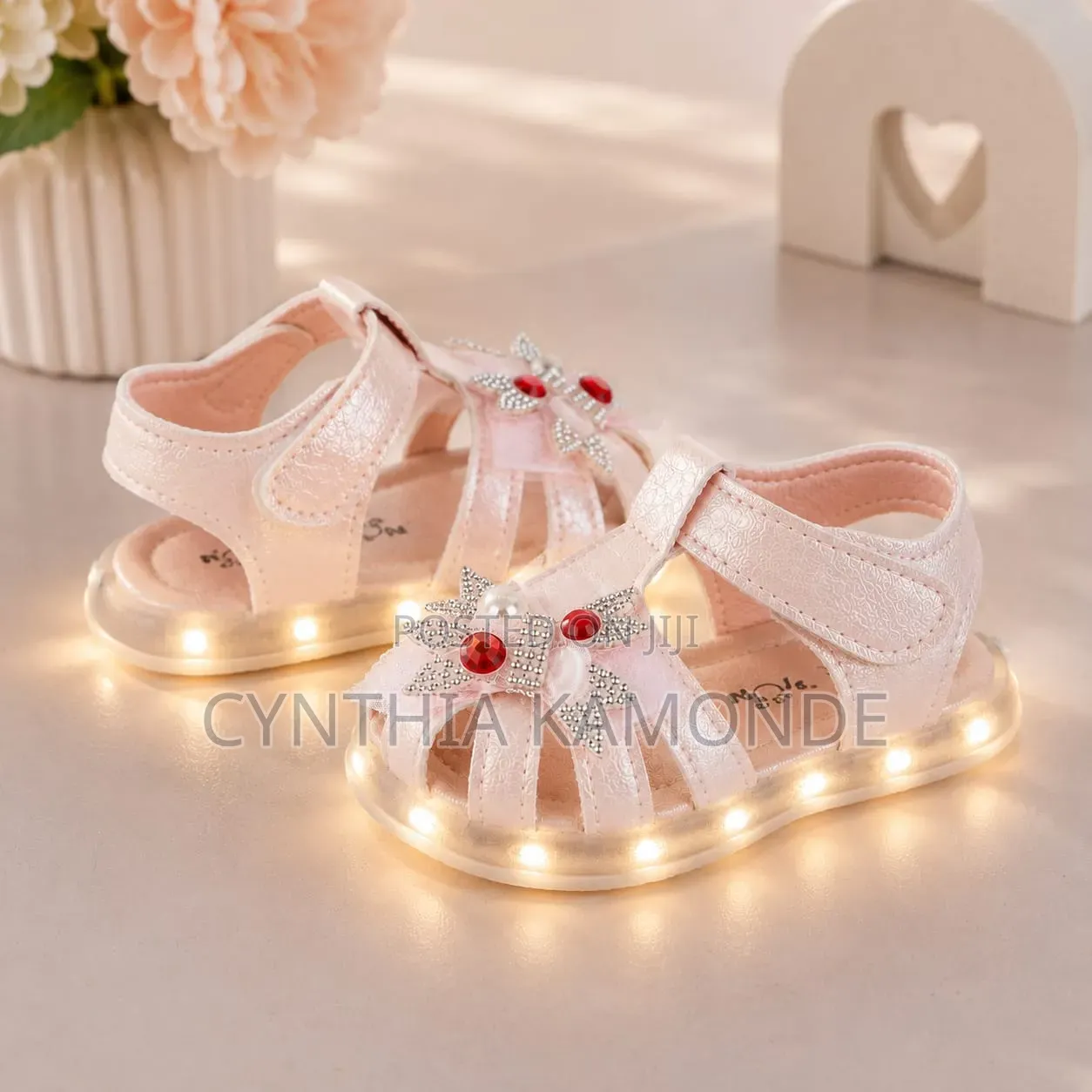 Pink White Kids Shoes