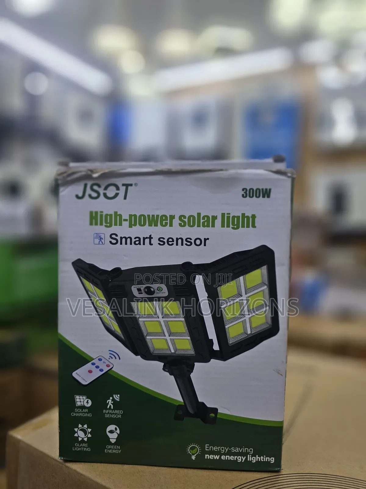 High-power Solar Flood Light Jsot 300w With Smart Sensor Foldable