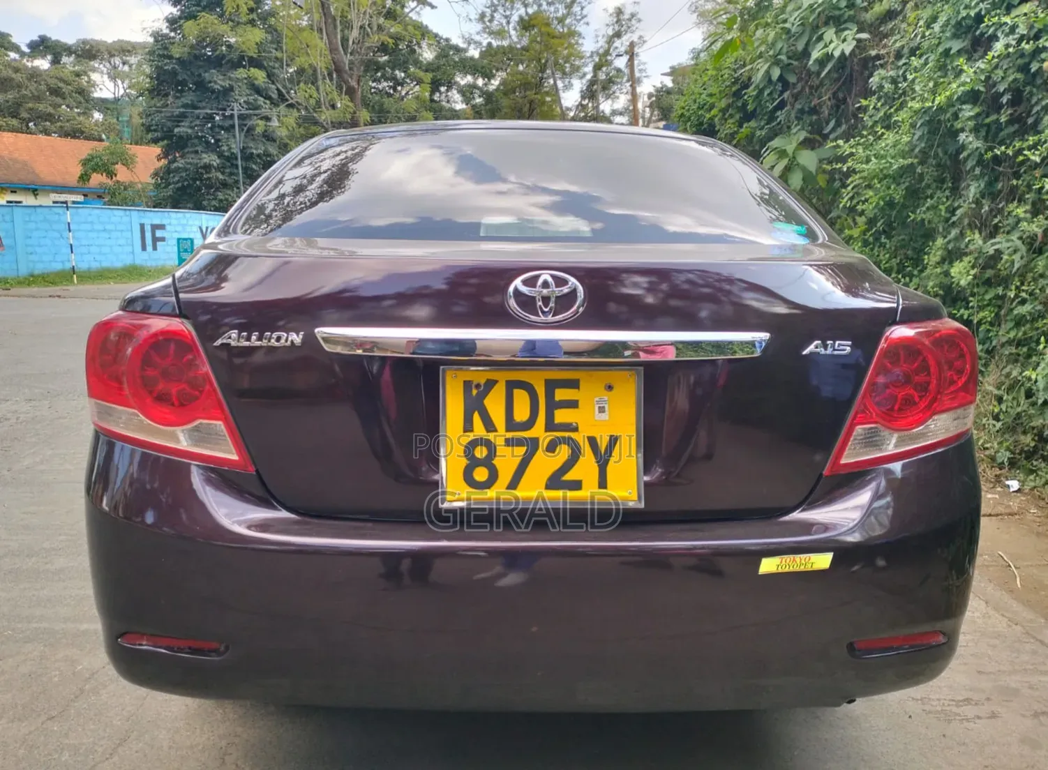 Toyota Allion 2014 Maroon