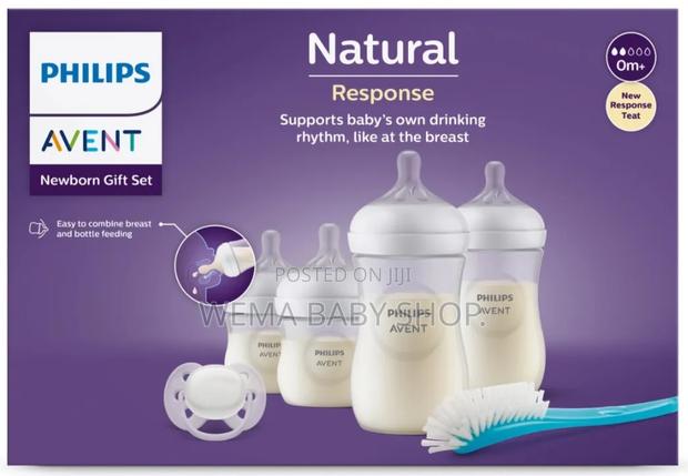 Philip Avent Natural Response Newborn Gift Set -Bottles/Pacifier/Brush