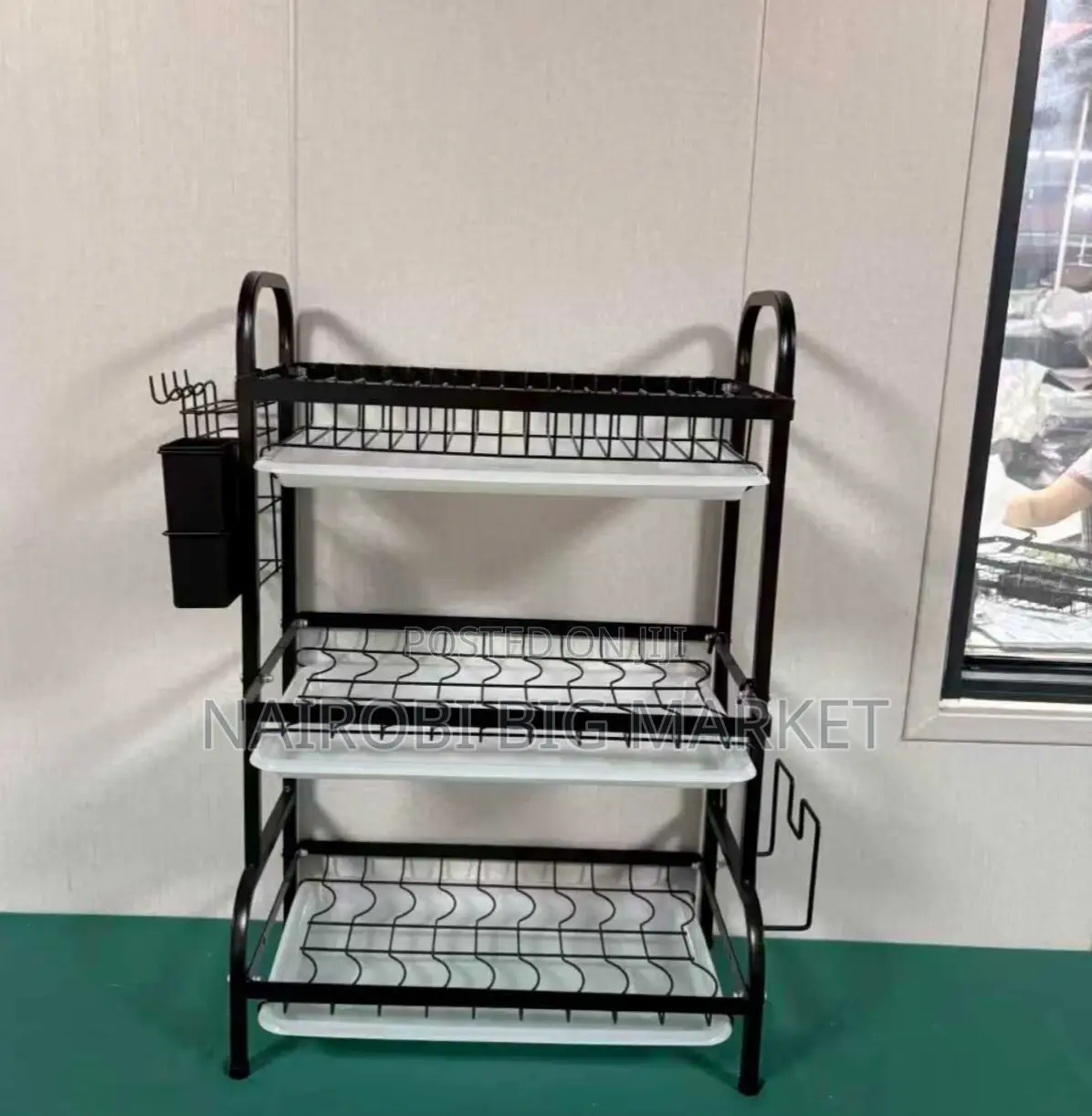 Executive Carbon Black Advanced 3 Layer Dish Rack