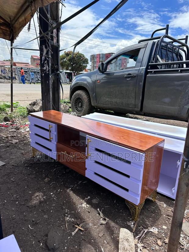 5.5ft Tv Stand With Drawers and Open Storage
