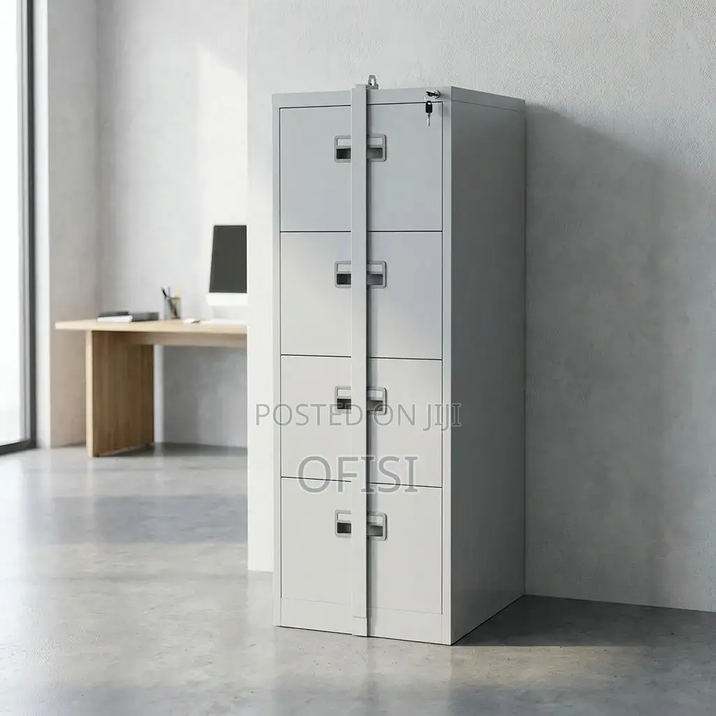 Office Cabinet; 4 Drawer Heavy Gauge Office Cabinet