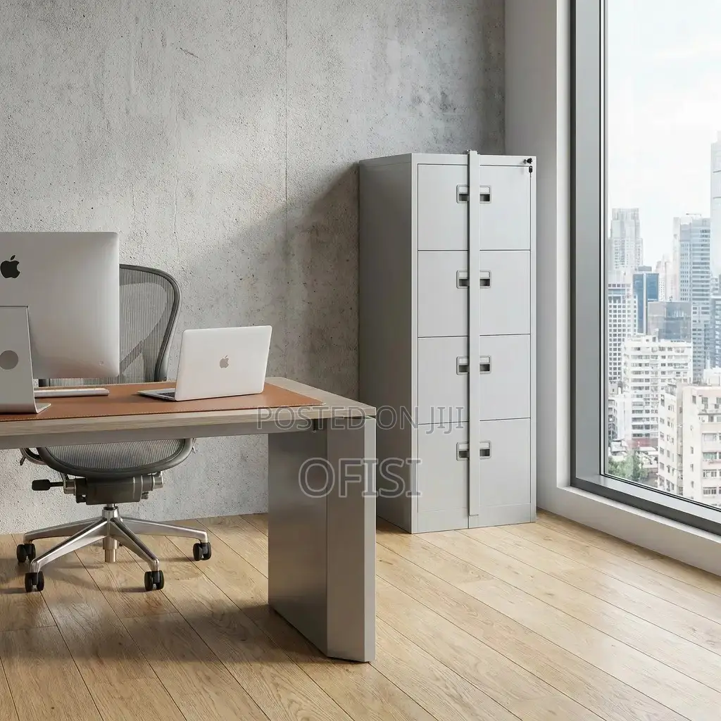 Office Cabinet; 4 Drawer Heavy Gauge Office Cabinet