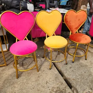 Burnt Orange, Yellow Manicure Chair