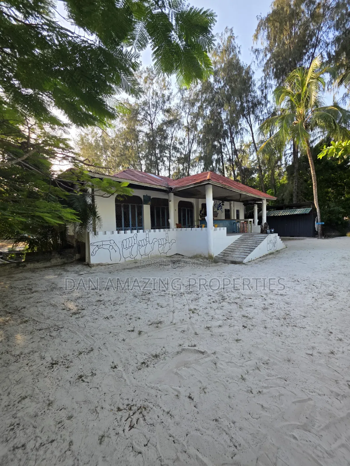 2.5 Acres Beach Front for Sale in Diani Galu WTH an Old House as Block