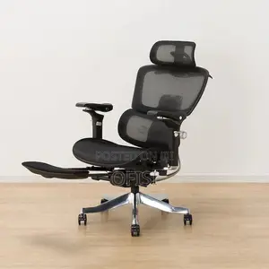 Office Chair; Full Mesh Orthopedic Office Chair With Footrest