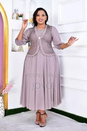 Long Chifrom Dress With a Coat
