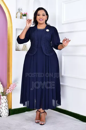 Long Chifrom Dress With a Coat