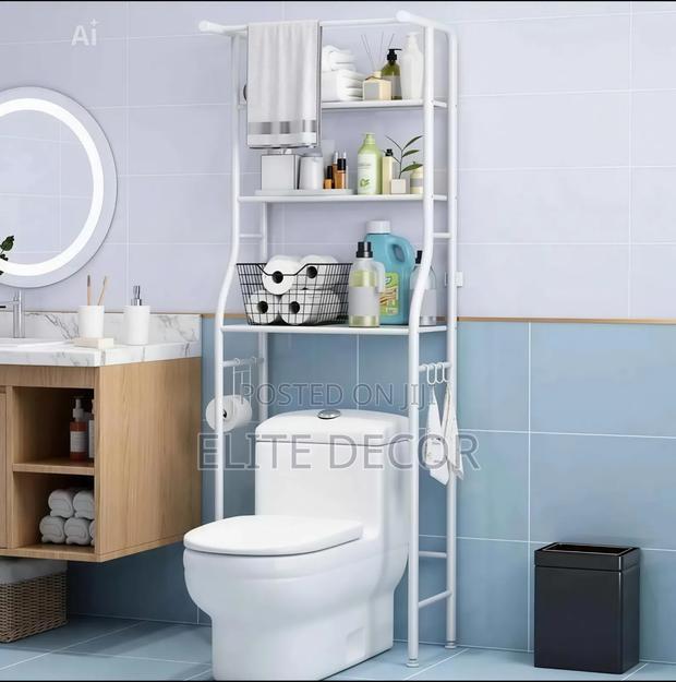 Over the Toilet Organizer Rack – Space-Saving Bathroom Storage Shelf - thumbnail 2