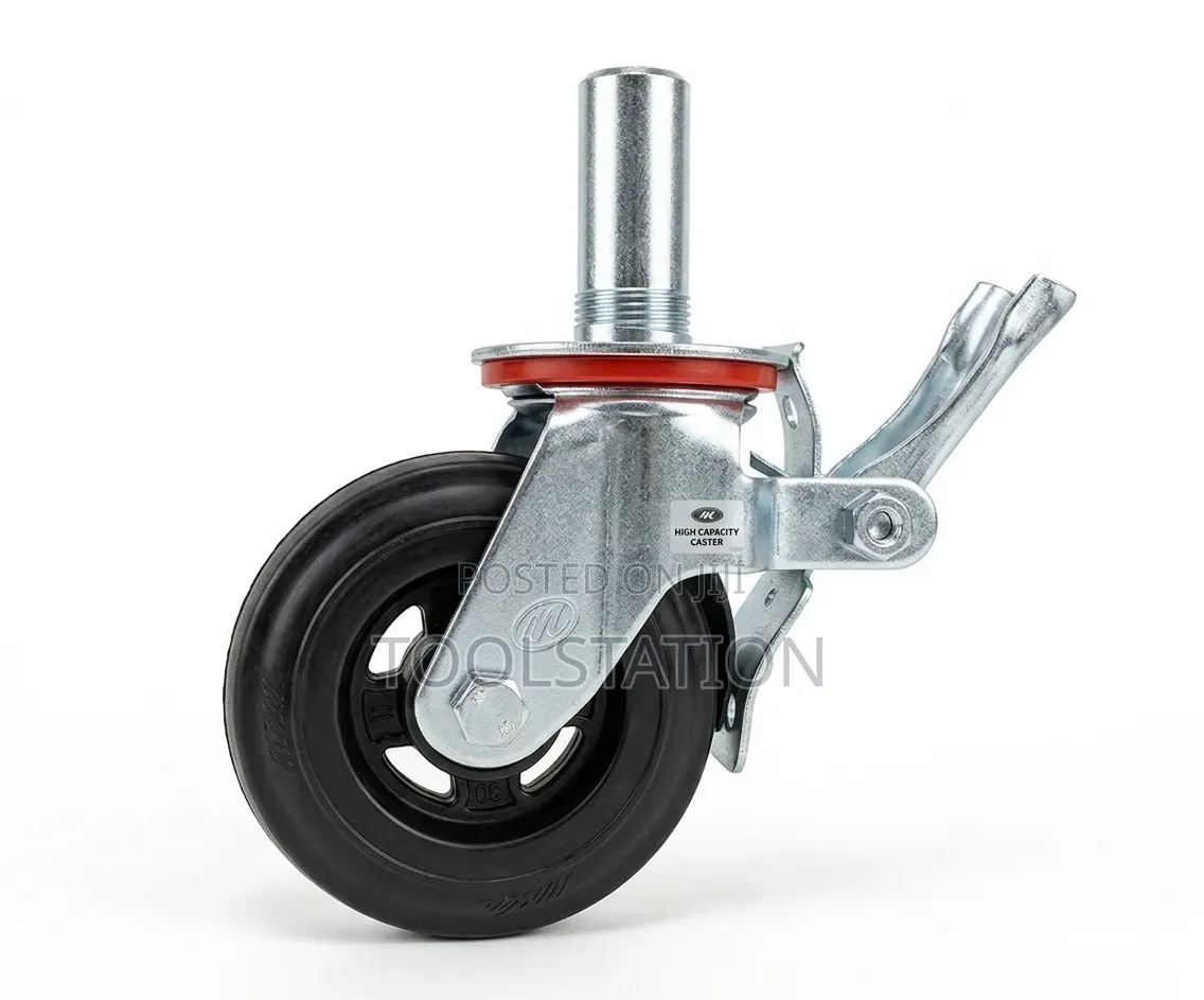 Scaffolding Wheel Black Rubber Heavy-duty 6 Inch 200kg Load