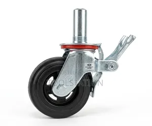 Scaffolding Wheel Black Rubber Heavy-duty 6 Inch 200kg Load