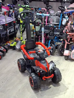 Kids 4 Wheel Electric Ride on Car With Push Handle