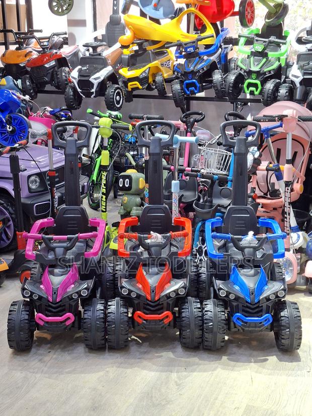 Kids Ride on Electric Car With Handle Toddler Push Car