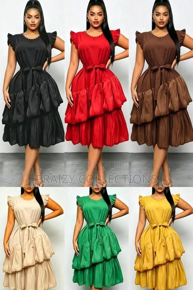 Elegance Layered Midi Dress: Unique and Classy