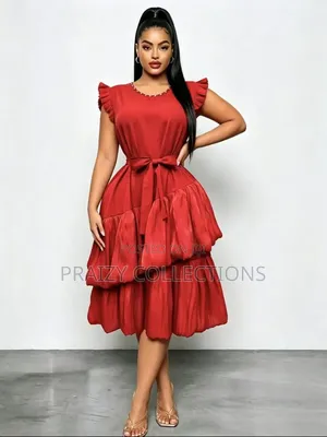 Elegance Layered Midi Dress: Unique and Classy