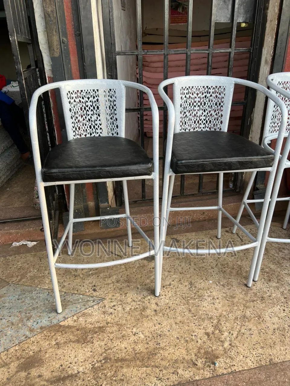 Black Powder Coated Bar and Restaurant Chair