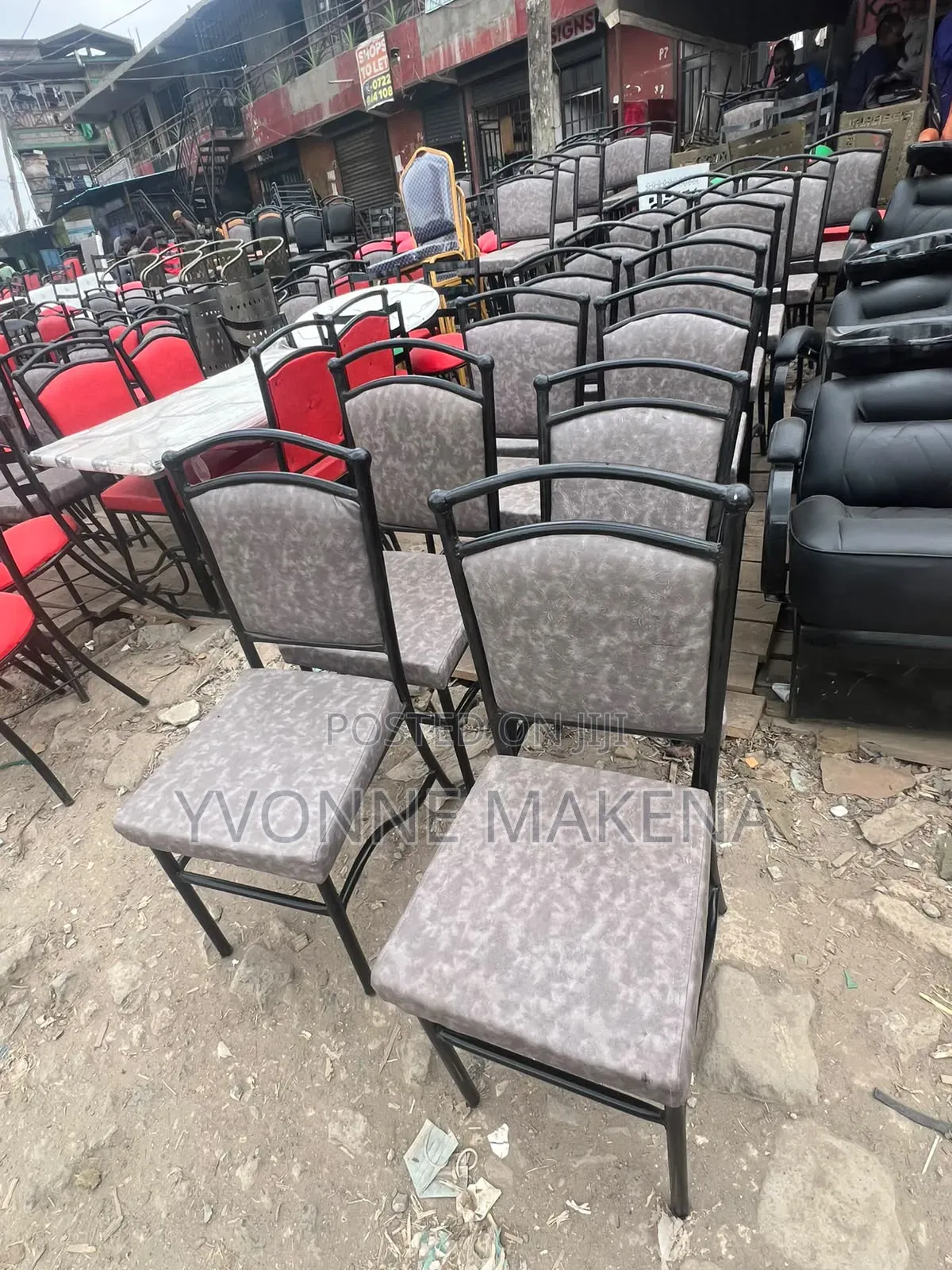 Black Powder Coated Bar and Restaurant Chair