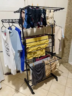 Grey and White Folding Drying Rack
