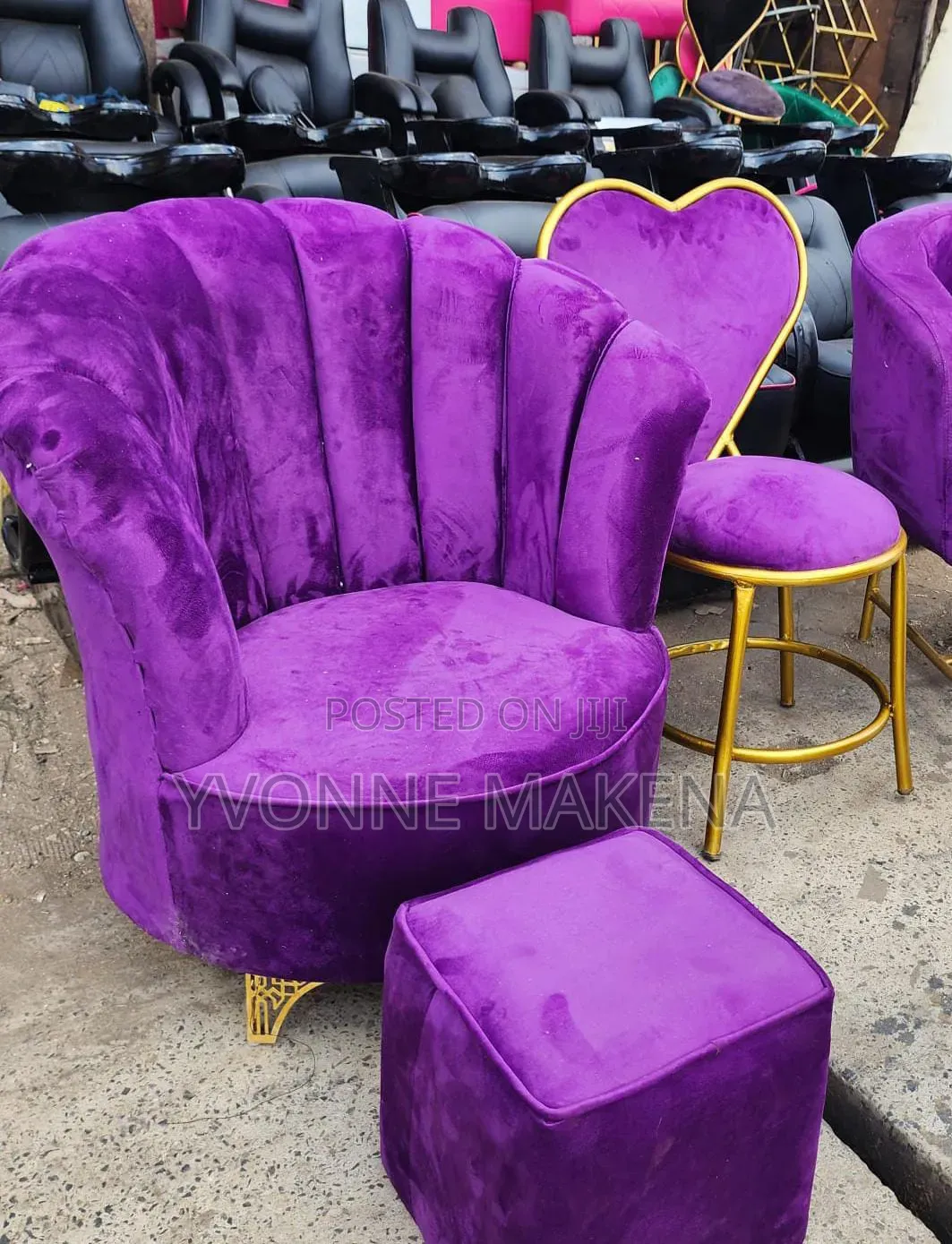 Pedicure Chair Purple Color
