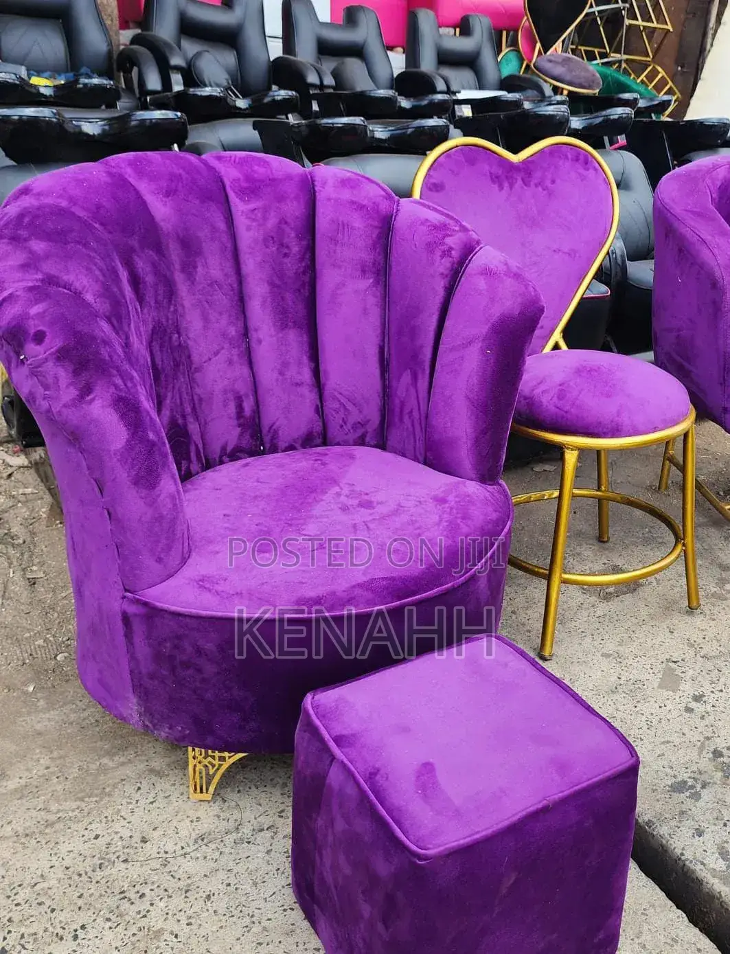 Pedicure Chair Purple Color
