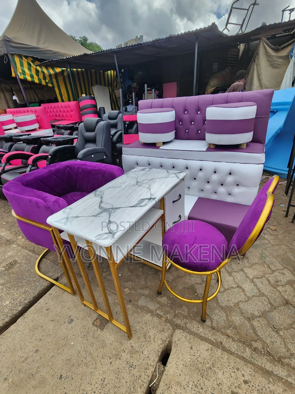 Pedicure Chair and Manicure Set