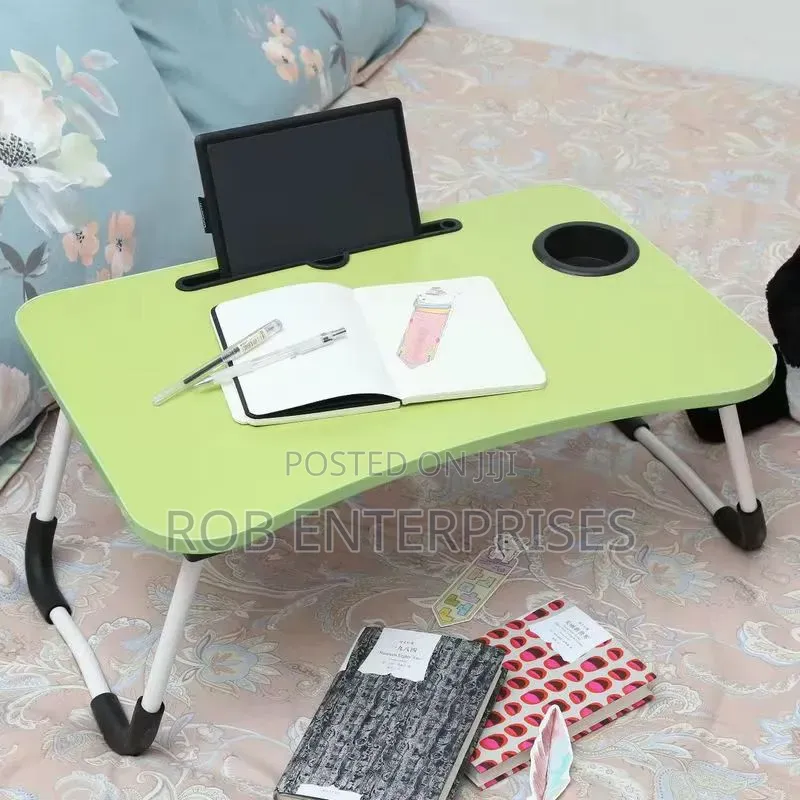 Multi-Purpose Foldable Portable Laptopdesk With Tablet and Drink Slot