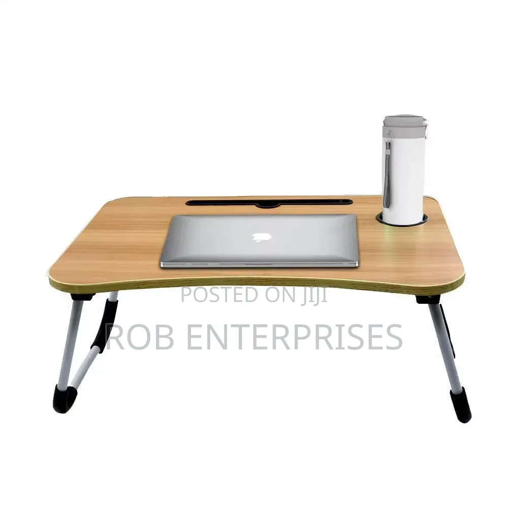 Multi-Purpose Foldable Portable Laptopdesk With Tablet and Drink Slot