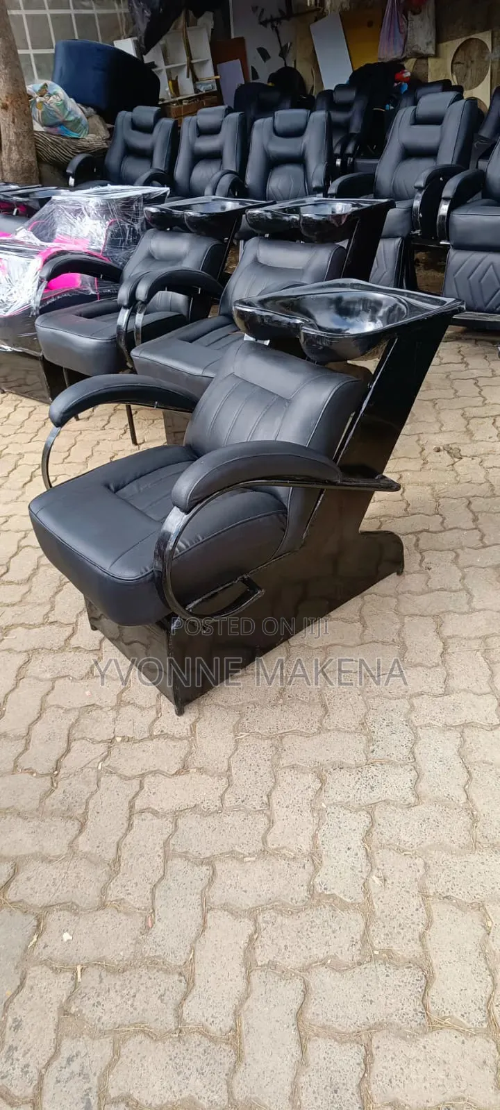 Sink Salon Chair Black Color