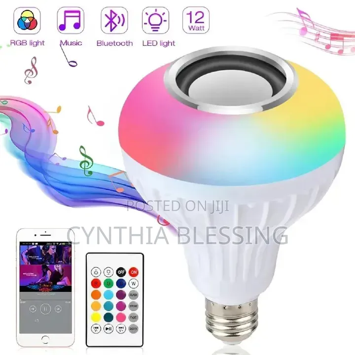 Double Bass Wireless Bluetooth Speaker Bulb With Music