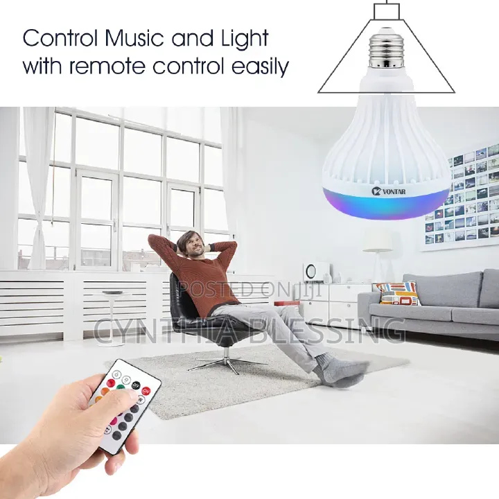 Double Bass Wireless Bluetooth Speaker Bulb With Music