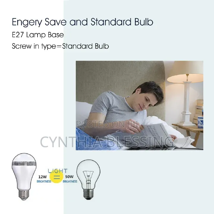 Double Bass Wireless Bluetooth Speaker Bulb With Music