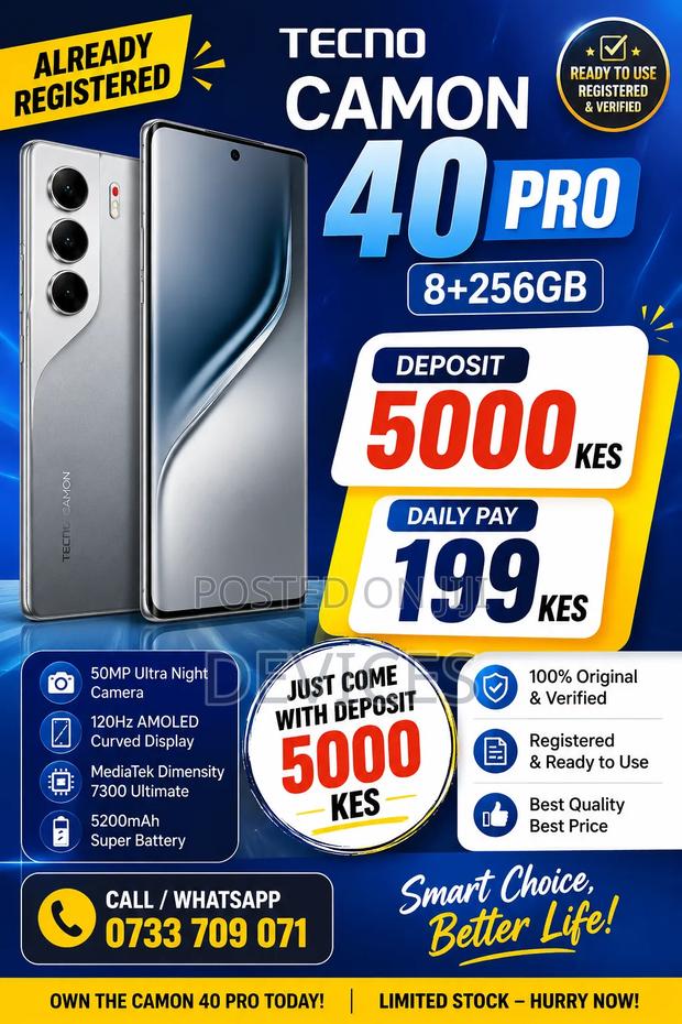 New Tecno Camon 40 256 GB Gray