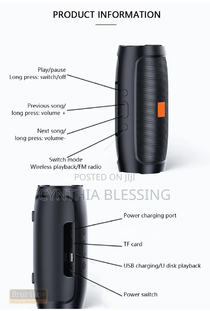 Waterproof Subwoofer Portable Bluetooth Speaker