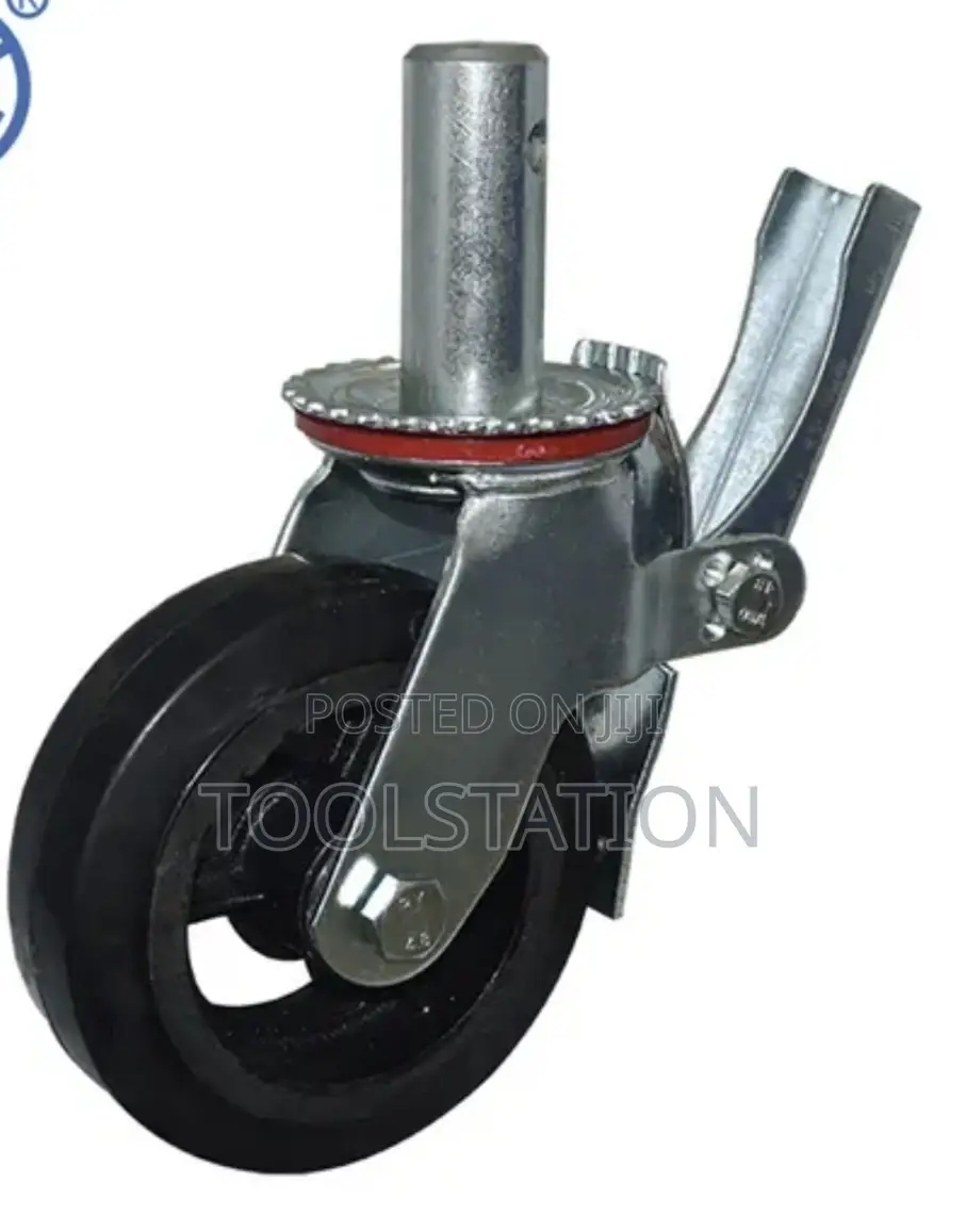 Scaffolding Wheel Black Rubber Heavy-duty 8 Inch 250kg Load