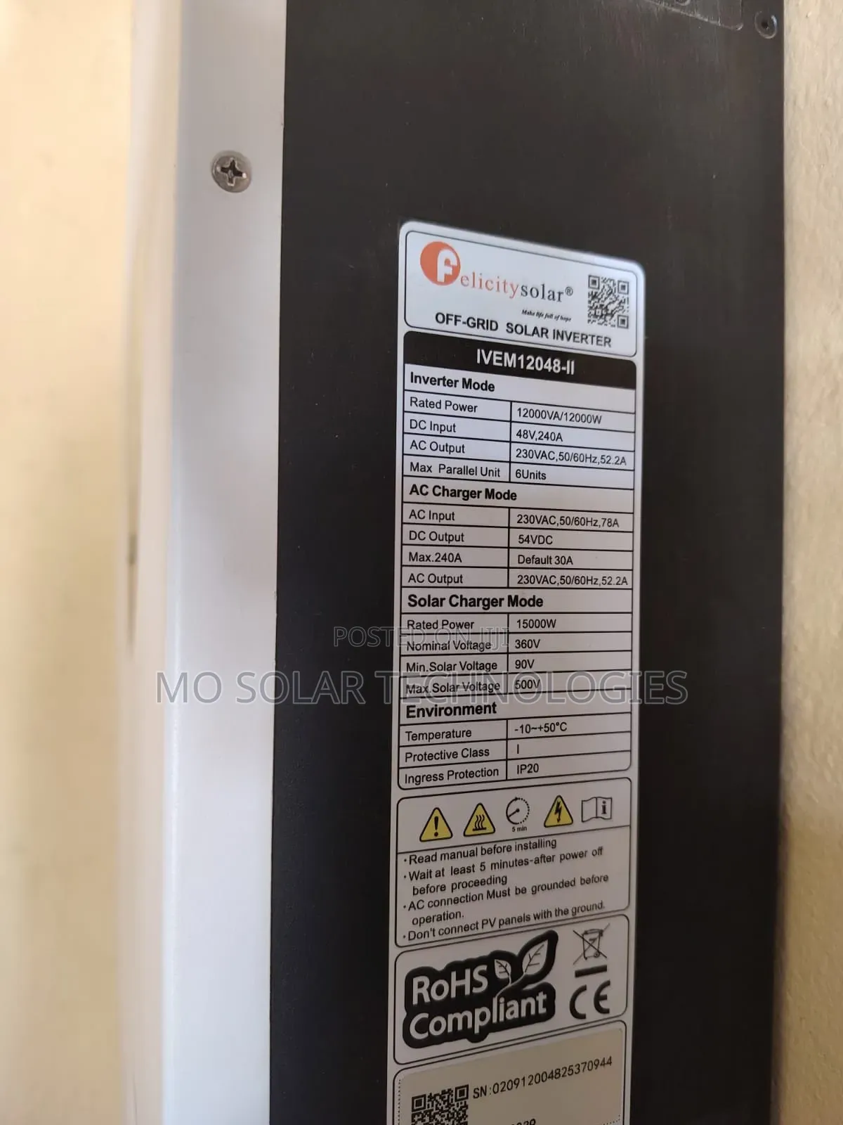 Ivem12048 Felicity Hybrid Inverter