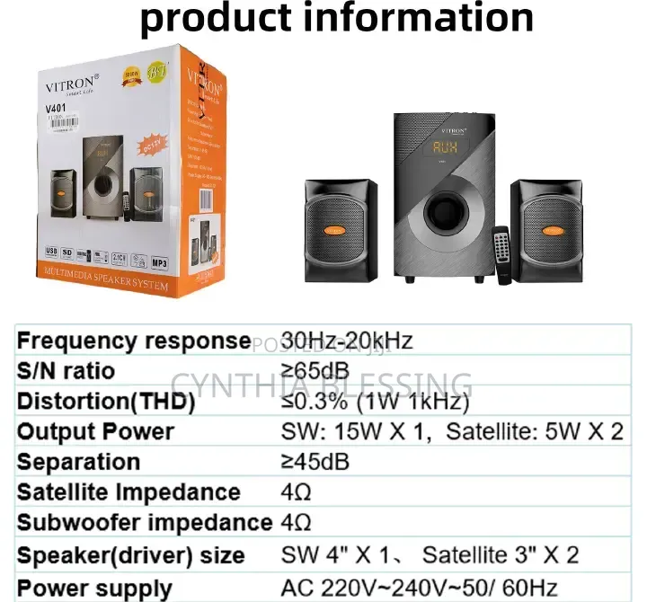 Vitron 2.1ch Multimedia Bluetooth Woofer