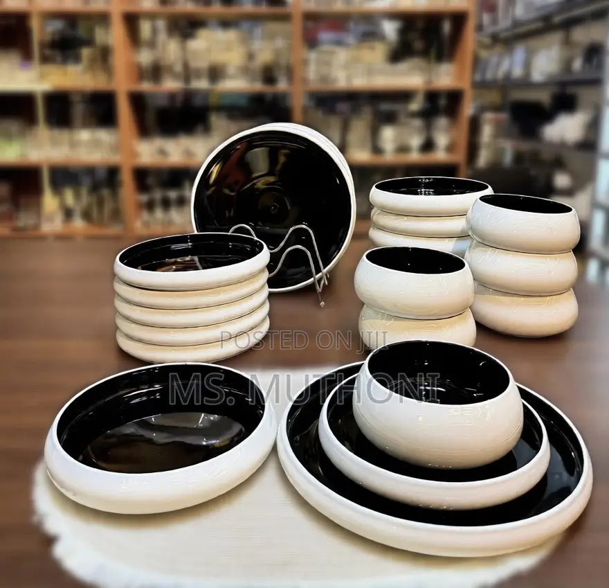 Premium Quality Ceramic 24 Pieces Wok Dinner Set