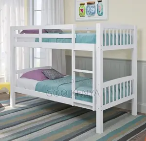 Bunk Bed; Modern Space Saving Wooden Bunk Bed With Protective Rails
