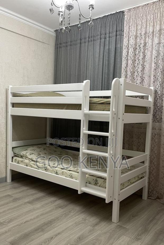 Bunk Bed; Modern Space Saving Wooden Bunk Bed With Protective Rails - thumbnail 5