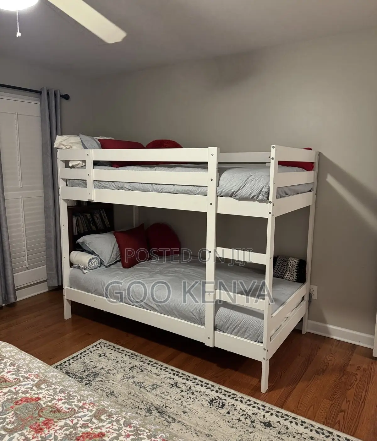 Bunk Bed; Modern Space Saving Wooden Bunk Bed With Protective Rails