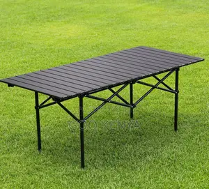 Camp Table; Weather-Resistant Metal Folding Camping Table