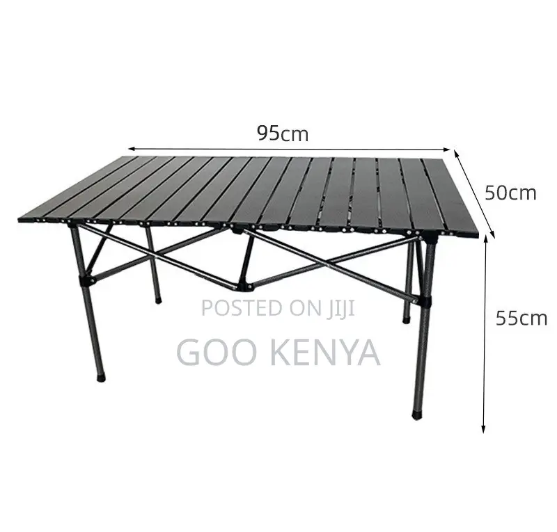 Camp Table; Weather-Resistant Metal Folding Camping Table
