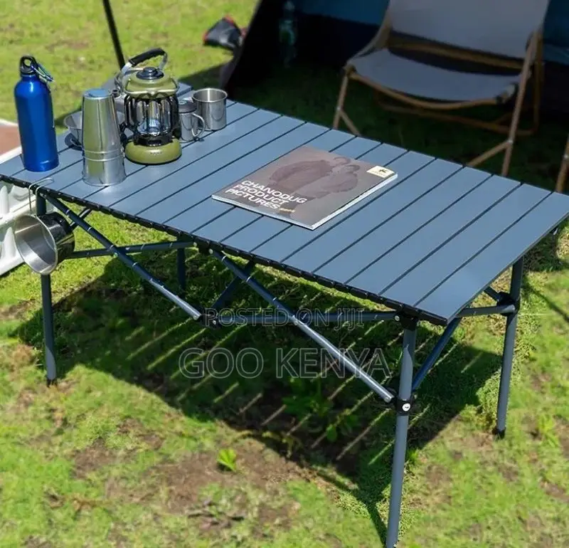 Camp Table; Weather-Resistant Metal Folding Camping Table