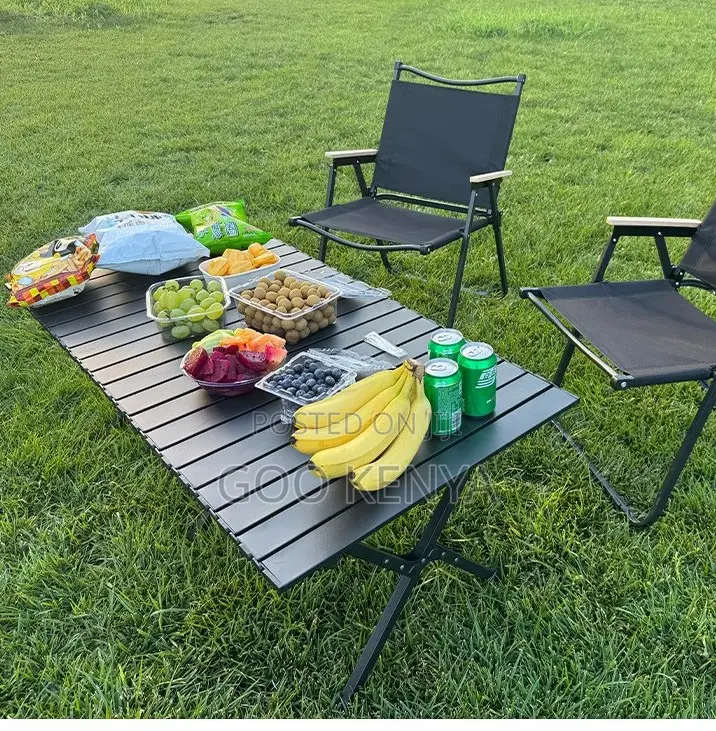 Camp Table; Weather-Resistant Metal Folding Camping Table